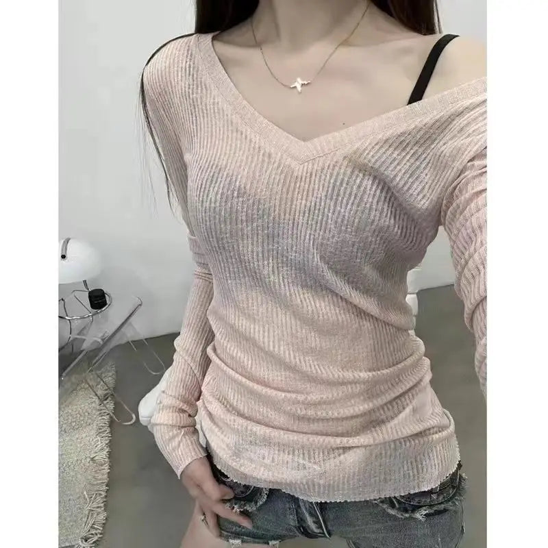T-shirt  V-Neck Casual
