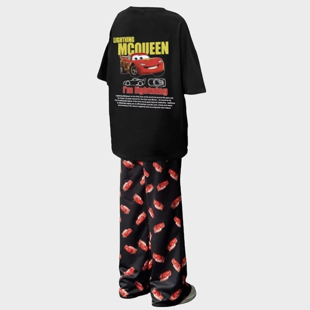 The Cars Lightning Mcqueen&Sally Shirt With Pijama Pants